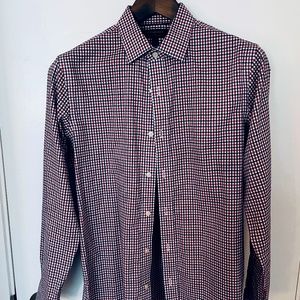 Dress shirt - Banana Republic - Check pattern - white, black, red, grey